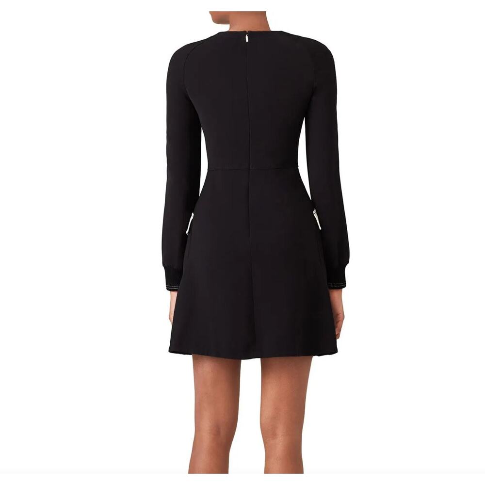Jason Wu Grey Black Cream Fit Flare Dress 2 Modern Contemporary Minimalist Sleek - Picture 4 of 10